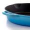 MegaChef 12" Round Blue Enamel Cast Iron Skillet